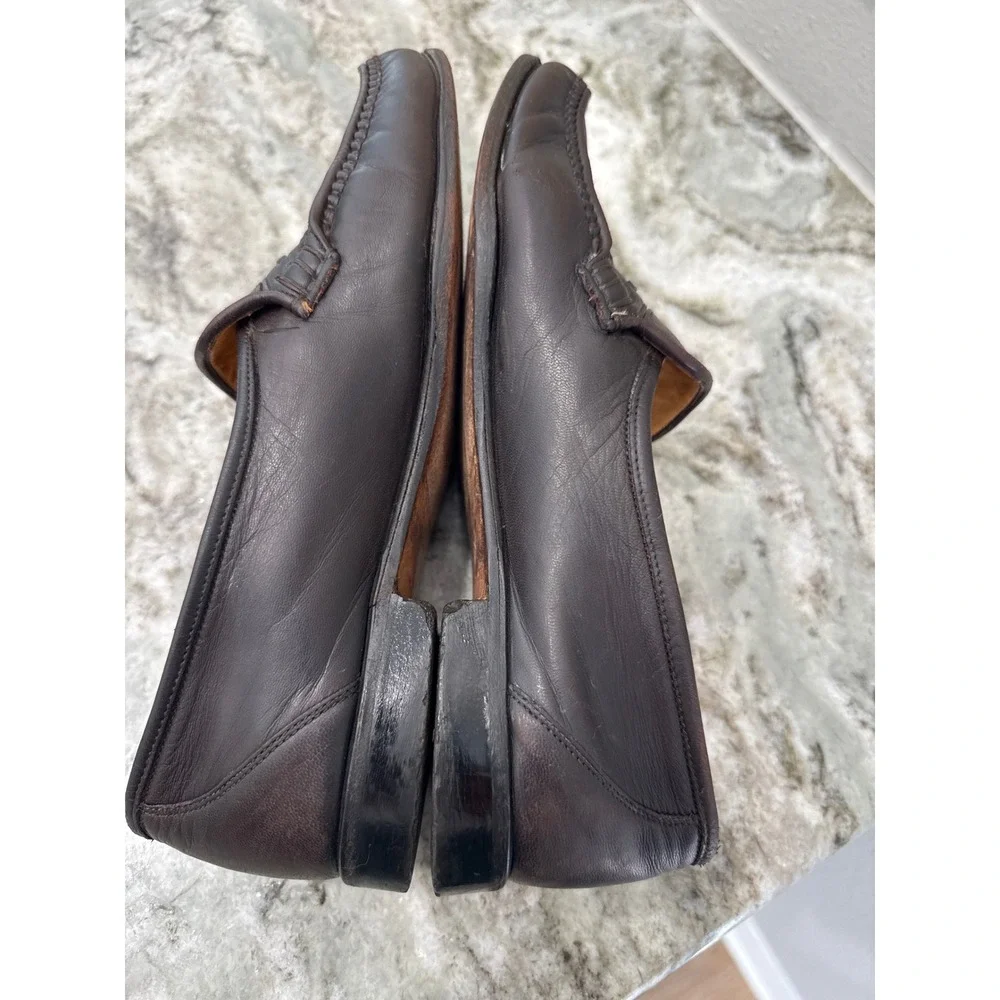 Men's dark brown leather tassel loafers by Bally‎ of Switzerland buttery leather